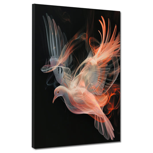 Quadro colomba astratta luce eleganza moderna