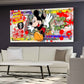 Quadro comic topolino pop art soldi motivazione successo