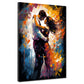 Quadro coppia amore danza astratto colorato moderno