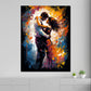 Quadro coppia amore danza astratto colorato moderno
