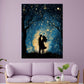 Quadro coppia innamorata notte stelle romanticismo