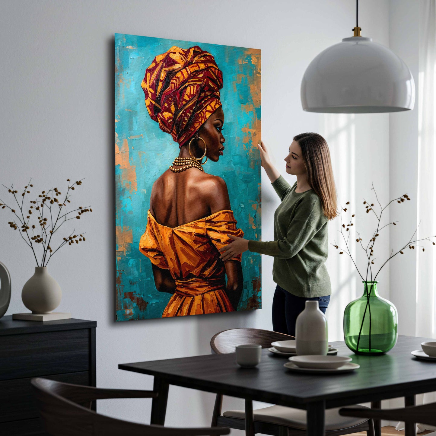 Quadro donna africana bellissima
