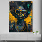 Quadro donna africana con occhiali da sole moderna e colorata