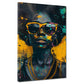 Quadro donna africana con occhiali da sole moderna e colorata
