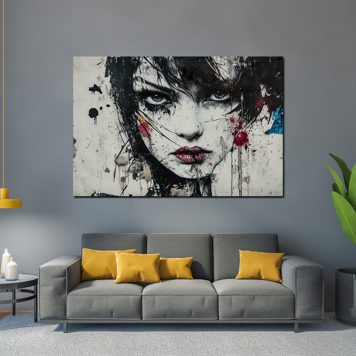 Quadro donna ritratto moderno espressivo