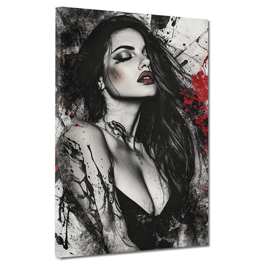 Quadro donna sensuale bianco e nero moderno