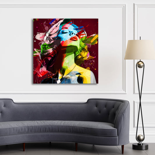 Quadro donna stile colorato Pop Art