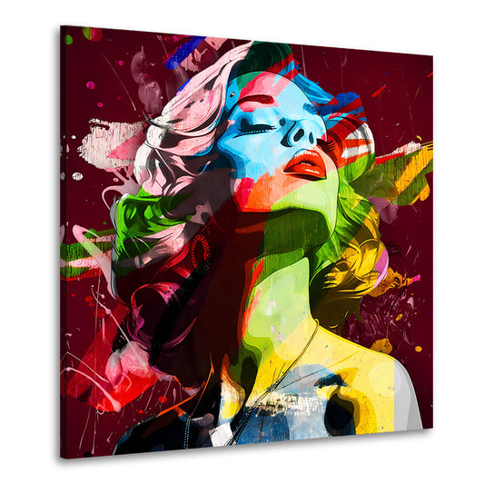 Quadro donna stile colorato Pop Art