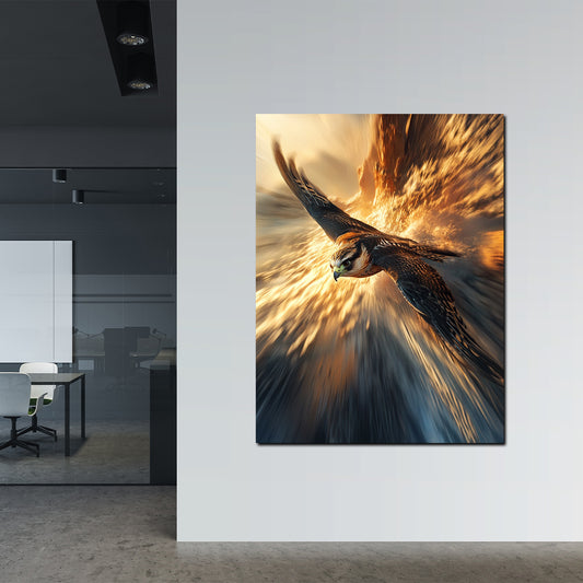 Quadro falco volo velocità potenza dinamica natura