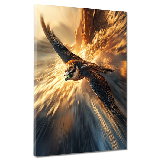 Quadro falco volo velocità potenza dinamica natura