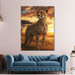 Quadro ghepardo savana tramonto eleganza natura selvaggia