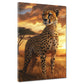 Quadro ghepardo savana tramonto eleganza natura selvaggia