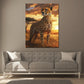 Quadro ghepardo savana tramonto eleganza natura selvaggia