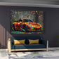 Quadro graffiti auto sportiva arte urbana