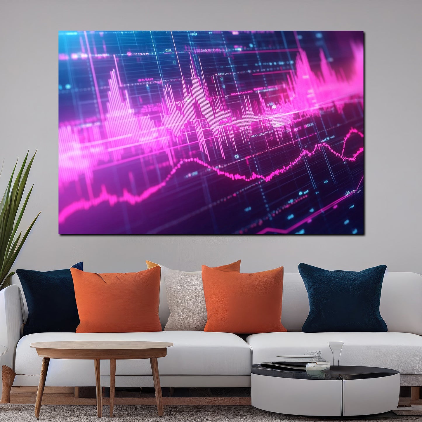 Quadro grafico borsa finanza trading moderno digitale