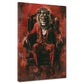 Quadro leone re completo trono rosso