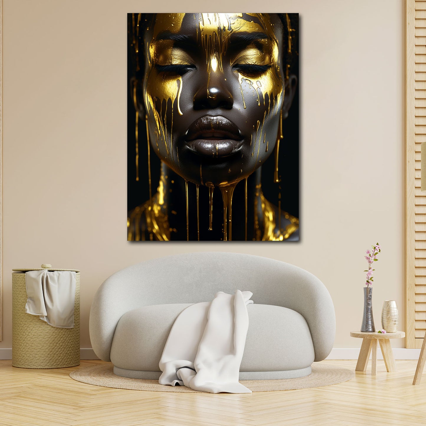 Quadro moderno Donna Gold Edition