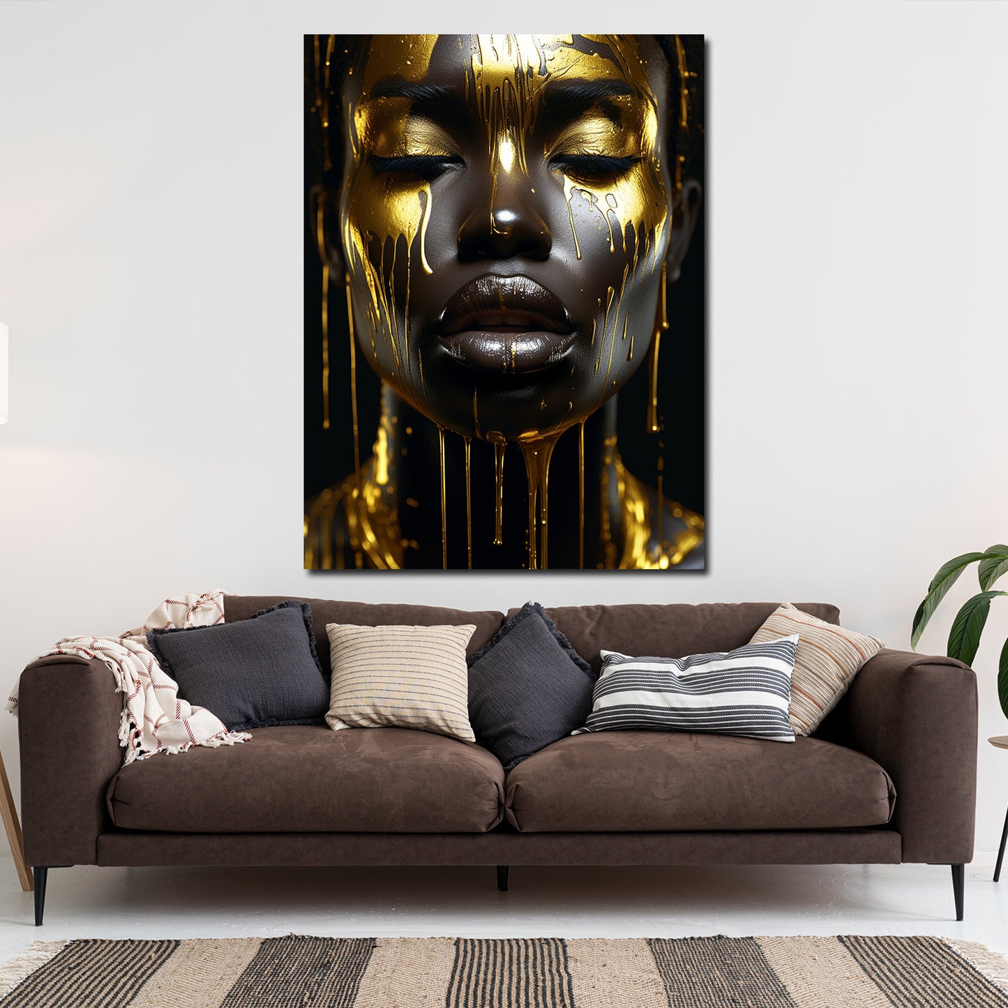 Quadro moderno Donna Gold Edition