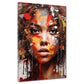 Quadro moderno Pop Art Donna africana colour splash