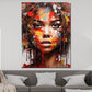Quadro moderno Pop Art Donna africana colour splash