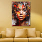 Quadro moderno Pop Art Donna africana colour splash