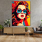 Quadro moderno Pop Art Donna con occhiali da sole