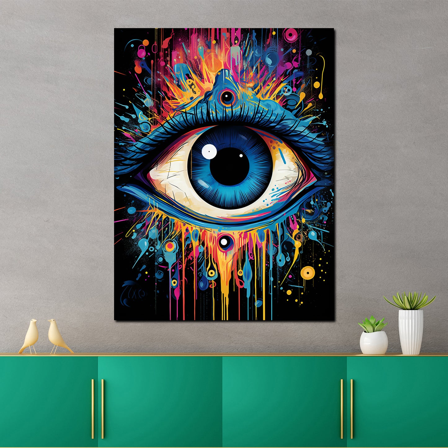 Quadro moderno Pop Art Occhio blu