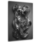 Quadro moderno bacio figure stile metallo silver style