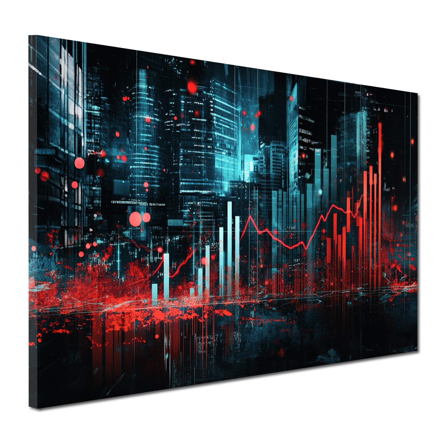 Quadro motivazione borsa design finanziario moderno digitale