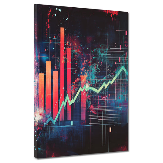 Quadro motivazione borsa finanza grafico moderno digitale