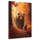 Quadro orsi famiglia foresta autunno natura tenerezza