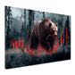 Quadro orso finanza mercato ribassista foresta rosso moderno