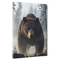 Quadro orso foresta nebbia forza natura selvaggia