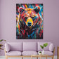 Quadro orso pop art colorato moderno energia natura