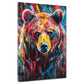 Quadro orso pop art colorato moderno energia natura