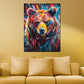 Quadro orso pop art colorato moderno energia natura