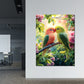 Quadro pappagalli amore primavera natura colori