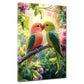 Quadro pappagalli amore primavera natura colori