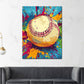 Quadro pop art baseball sport colore energia moderno