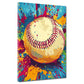 Quadro pop art baseball sport colore energia moderno