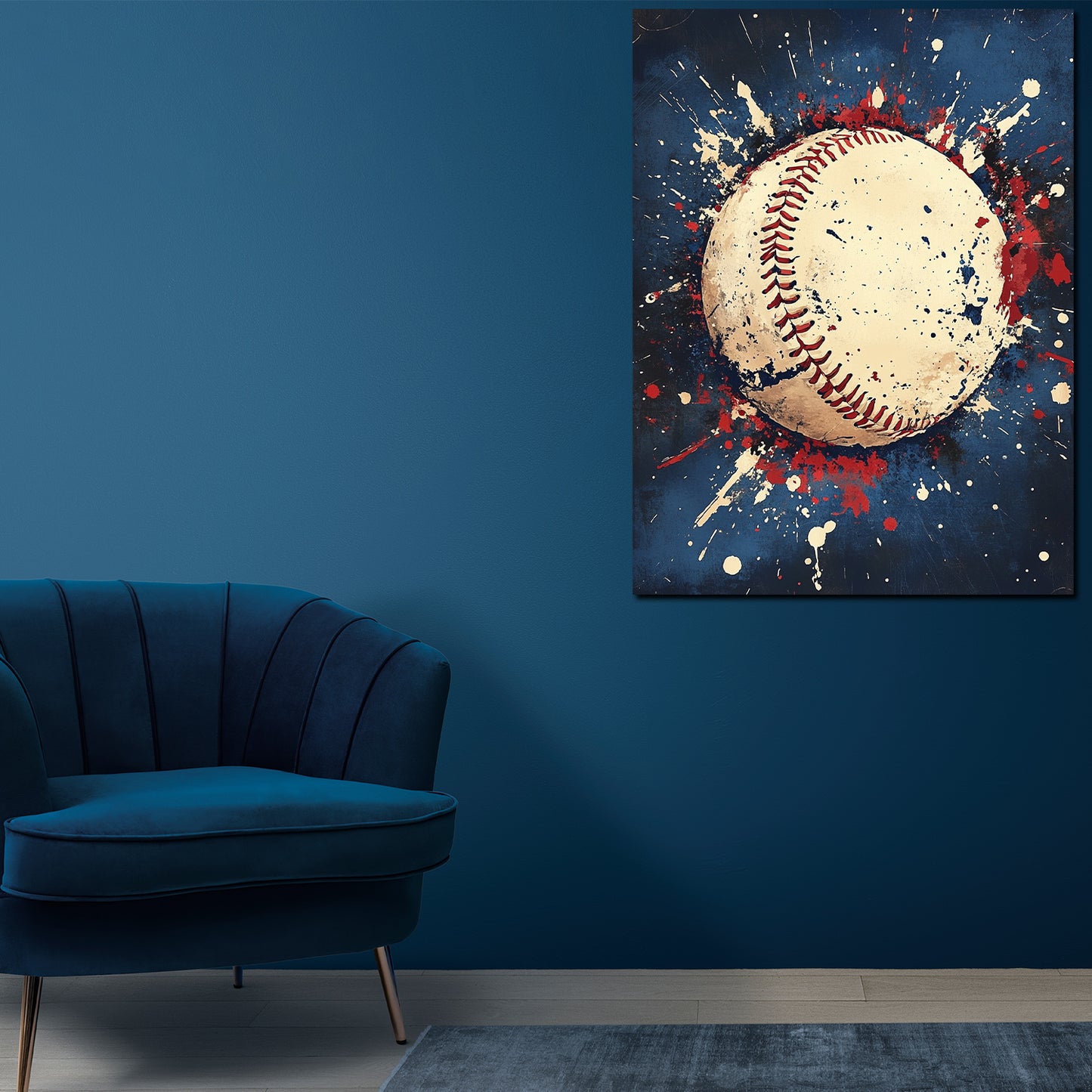 Quadro pop art baseball vintage sport