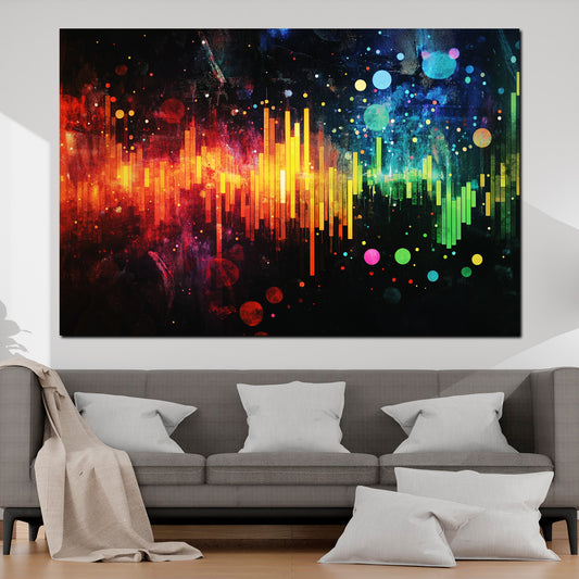 Quadro pop art borsa grafico azionario moderno