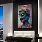 Quadro pop art buddha equilibrio interiore energia colori moderno