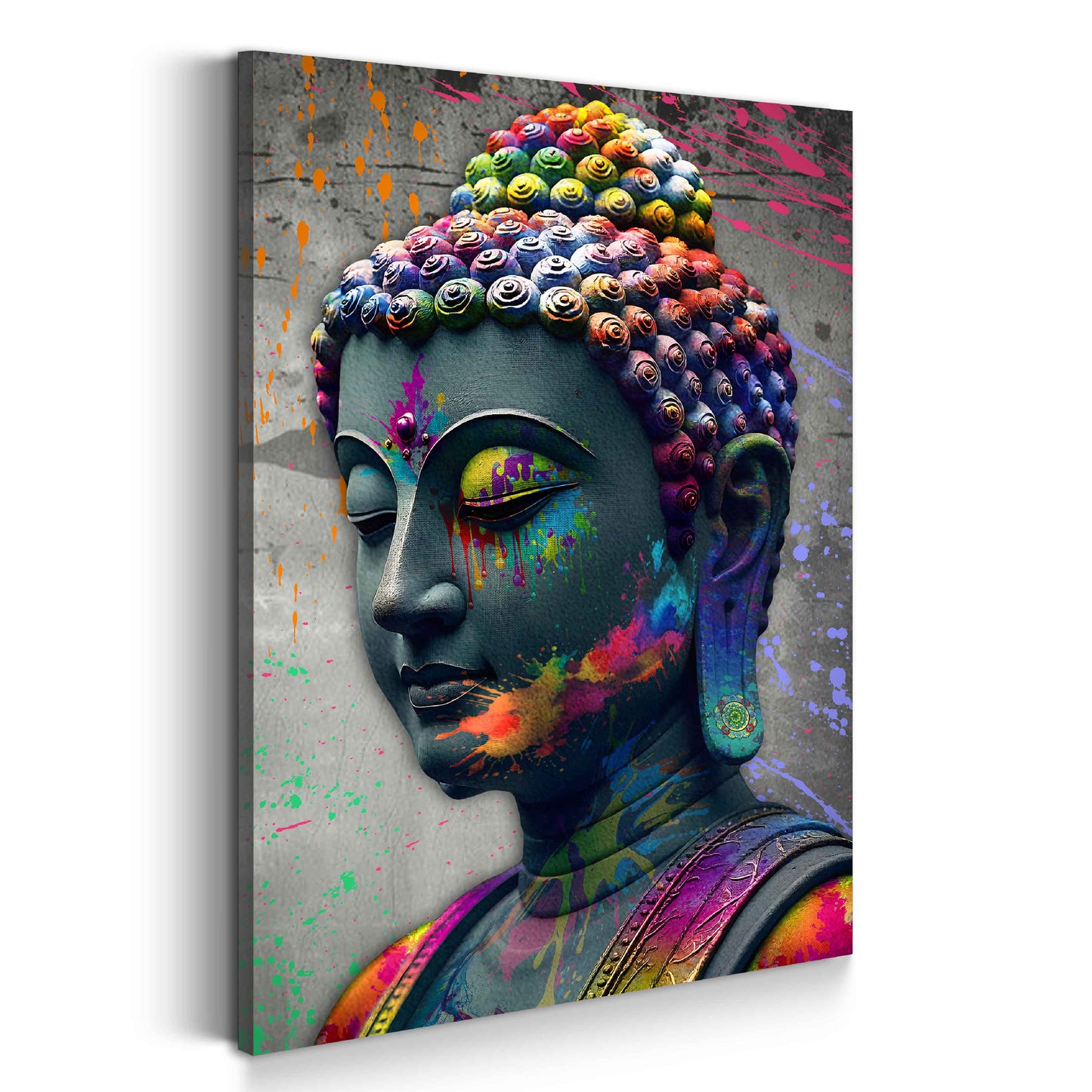 Quadro pop art buddha equilibrio interiore energia colori moderno