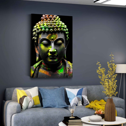 Quadro pop art buddha forza meditazione spiritualità moderno