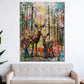 Quadro pop art cervo cerbiatto foresta moderno colorato