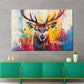 Quadro pop art cervo colorato moderno