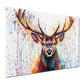 Quadro pop art cervo vivace colorato contemporaneo