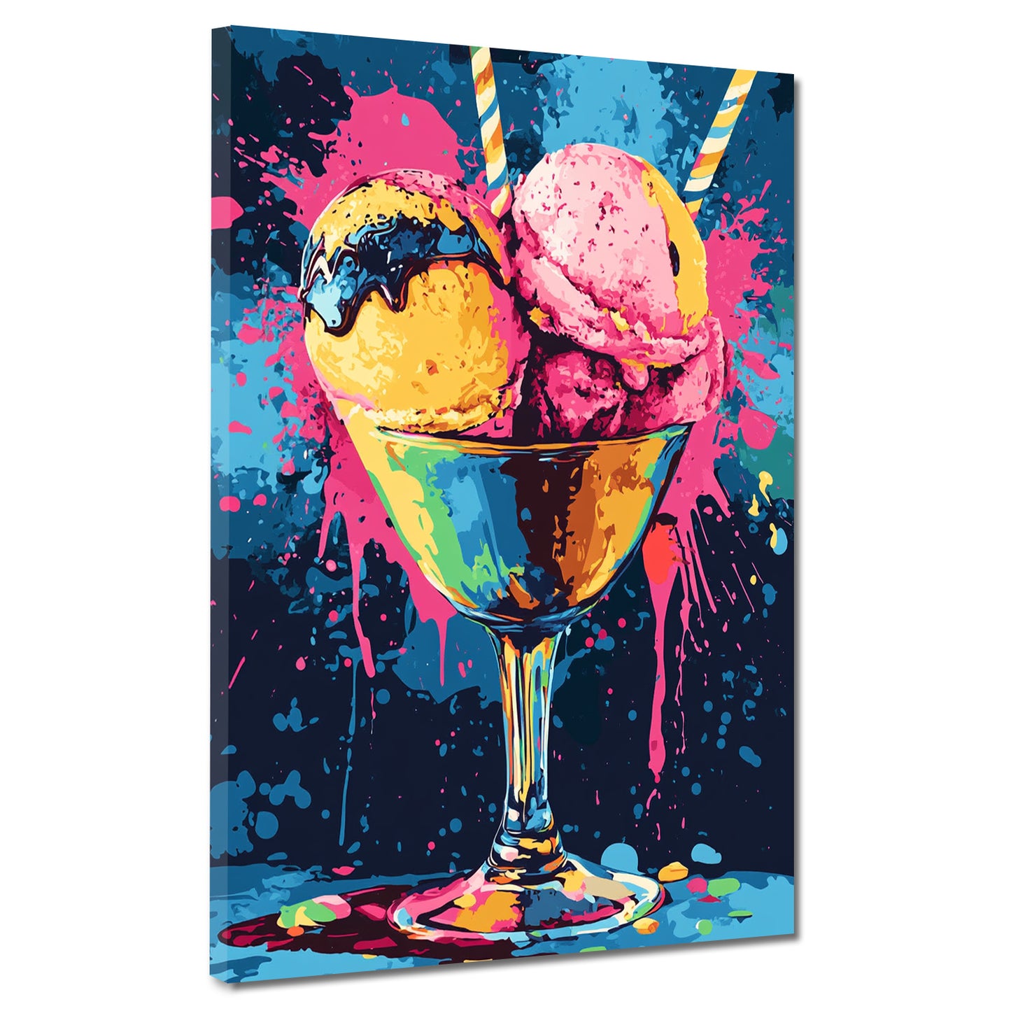 Quadro pop art coppa gelato colorato vivace moderno