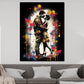 Quadro pop art coppia innamorata bacio colorato moderno